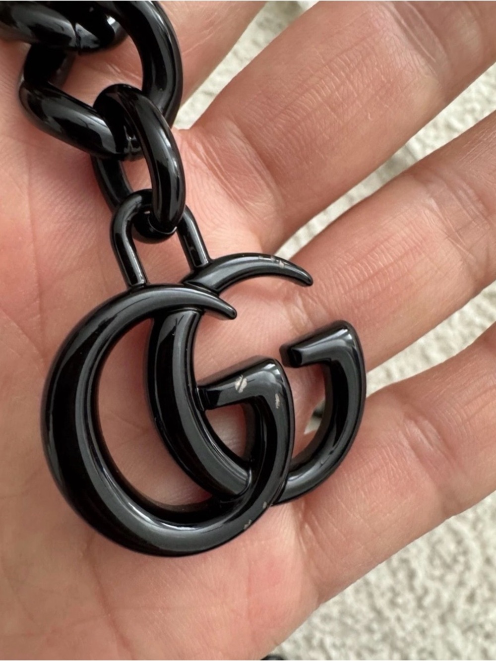 Gucci Black GG Marmont Mini Chain Bag - Picture 14 of 16